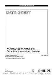 74AHCT245D datasheet pdf Philips
