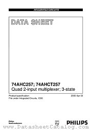 74AHCT257D datasheet pdf Philips