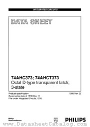 74AHC373D datasheet pdf Philips