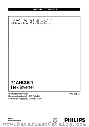 74AHCU04D datasheet pdf Philips
