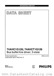 74AHCT1G126 datasheet pdf Philips