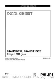 74AHCT1G32 datasheet pdf Philips