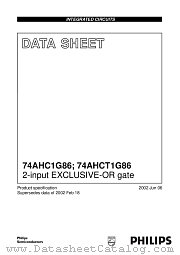 74AHCT1G86 datasheet pdf Philips