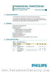 74AHC2G126 datasheet pdf Philips