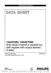74AHCT595 datasheet pdf Philips