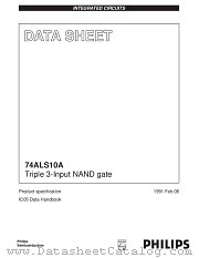 74ALS10AD datasheet pdf Philips