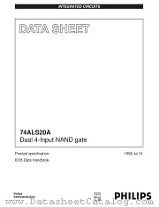 74ALS20AN datasheet pdf Philips