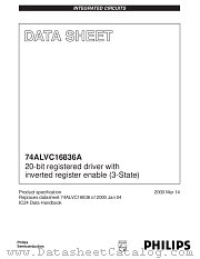 74ALVC16836A datasheet pdf Philips