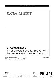 74ALVCH162601DGG datasheet pdf Philips