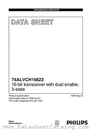 74ALVCH16623DGG datasheet pdf Philips