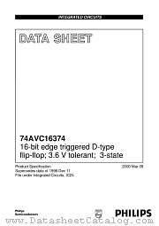 74AVC16374DGG datasheet pdf Philips
