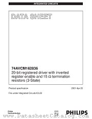 74AVCM162836 datasheet pdf Philips