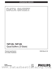 74F125 datasheet pdf Philips