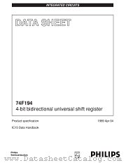 74F194 datasheet pdf Philips