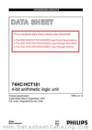 74HCT181 datasheet pdf Philips