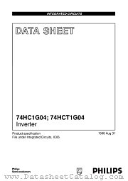 74HC1G04GV datasheet pdf Philips