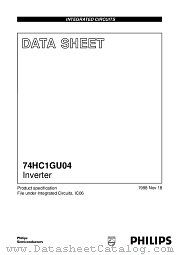 74HC1GU04GW datasheet pdf Philips