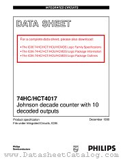 74HCT4017 datasheet pdf Philips