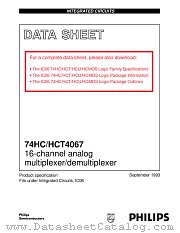 74HC4067 datasheet pdf Philips
