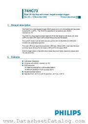 74HC73D datasheet pdf Philips