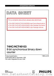 74HCT40103 datasheet pdf Philips