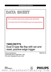 74HCT74D datasheet pdf Philips