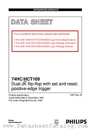 74HCT109 datasheet pdf Philips