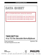 74HC154 datasheet pdf Philips