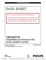 74HCT191 datasheet pdf Philips