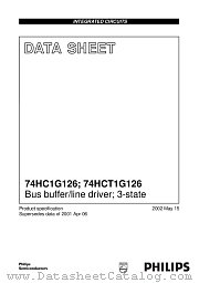 74HCT1G126 datasheet pdf Philips