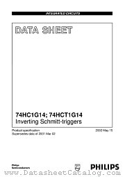 74HCT1G14 datasheet pdf Philips