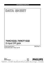 74HCT1G32 datasheet pdf Philips