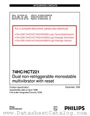 74HC221 datasheet pdf Philips