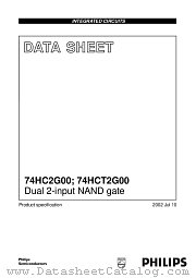 74HC2G00 datasheet pdf Philips