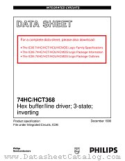 74HC368 datasheet pdf Philips