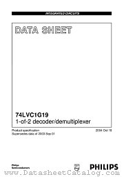 74LVC1G19GW datasheet pdf Philips