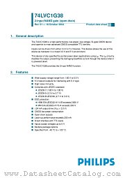74LVC1G38 datasheet pdf Philips