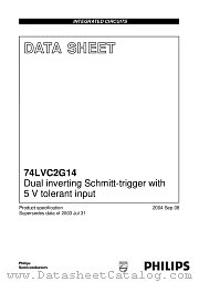 74LVC2G14 datasheet pdf Philips