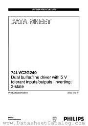 74LVC2G240 datasheet pdf Philips