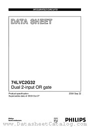 74LVC2G32GM datasheet pdf Philips