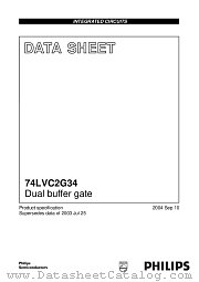 74LVC2G34GM datasheet pdf Philips