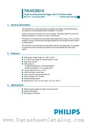74LVC3G14 datasheet pdf Philips