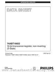 74ABT16652 datasheet pdf Philips