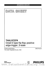 74ALVC374 datasheet pdf Philips