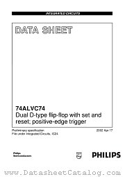 74ALVC74 datasheet pdf Philips
