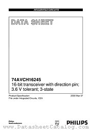 74AVCH16245 datasheet pdf Philips