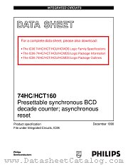 74HC160 datasheet pdf Philips