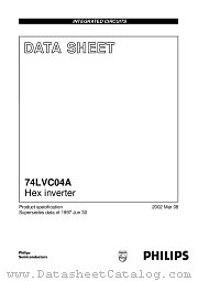 74LVC04A datasheet pdf Philips