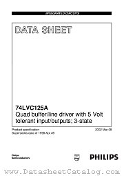 74LVC125A datasheet pdf Philips