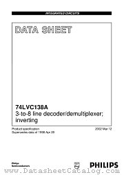 74LVC138A datasheet pdf Philips